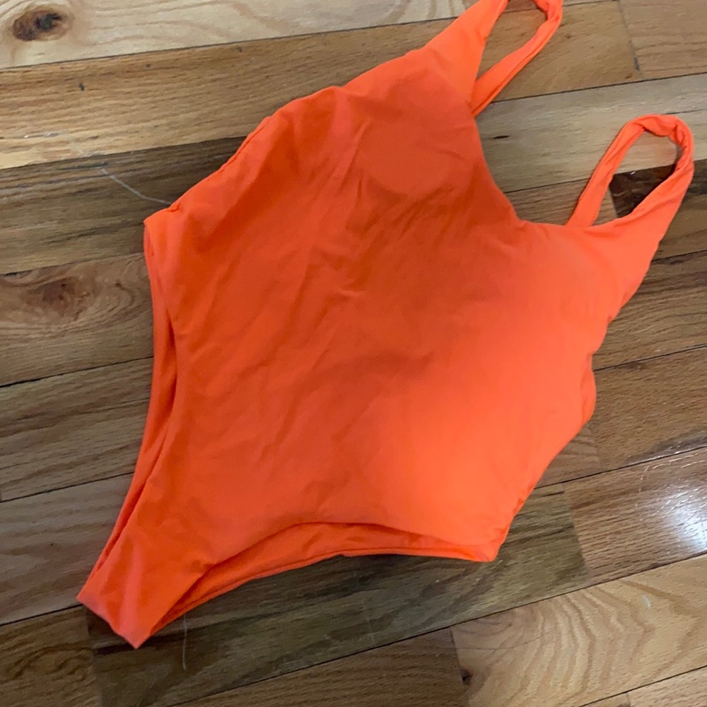 Orange bathing suit
